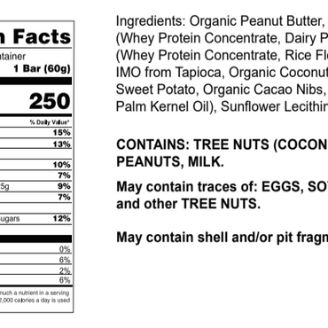 Peanut Butter with Cacao Nibs - Muscle Up Bars
