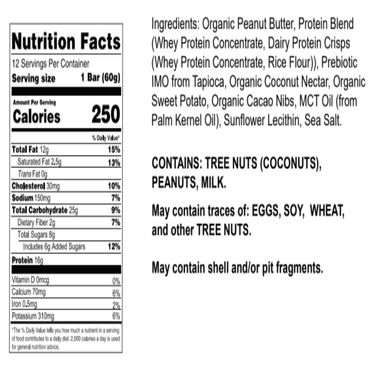 Peanut Butter with Cacao Nibs - Muscle Up Bars