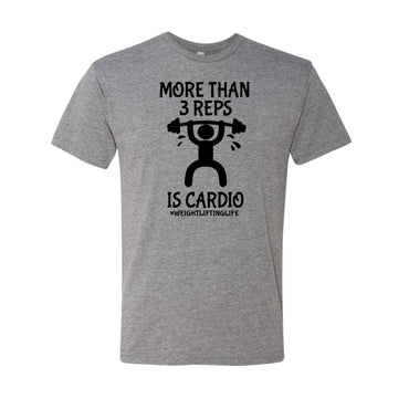More Than 3 Reps Is Cardio, Men's Short Sleeve T-Shirt - Muscle Up Bars
