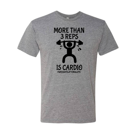 More Than 3 Reps Is Cardio, Men's Short Sleeve T-Shirt - Muscle Up Bars